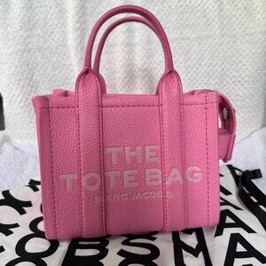 Marc Jacobs mini leather crossbody tote (petal pink)